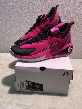 Under Armour Curry 3Z “Pink/Black” Men’s 10/11.5 Women’s New w/ OG Box #142